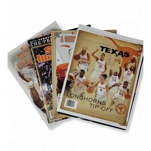 Texas Longhorns Sports Magazines Lot 4 Paper Commemorative Collectible Vintage